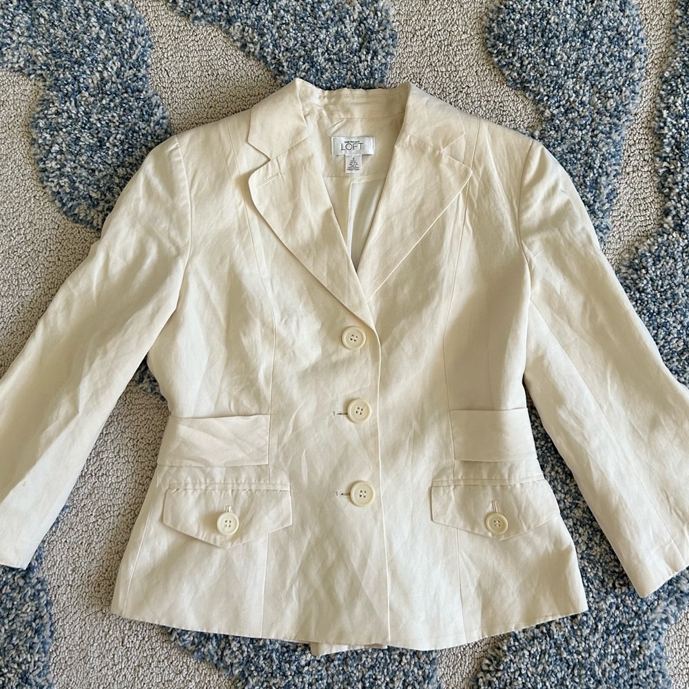 Ann Taylor Loft ivory blazer